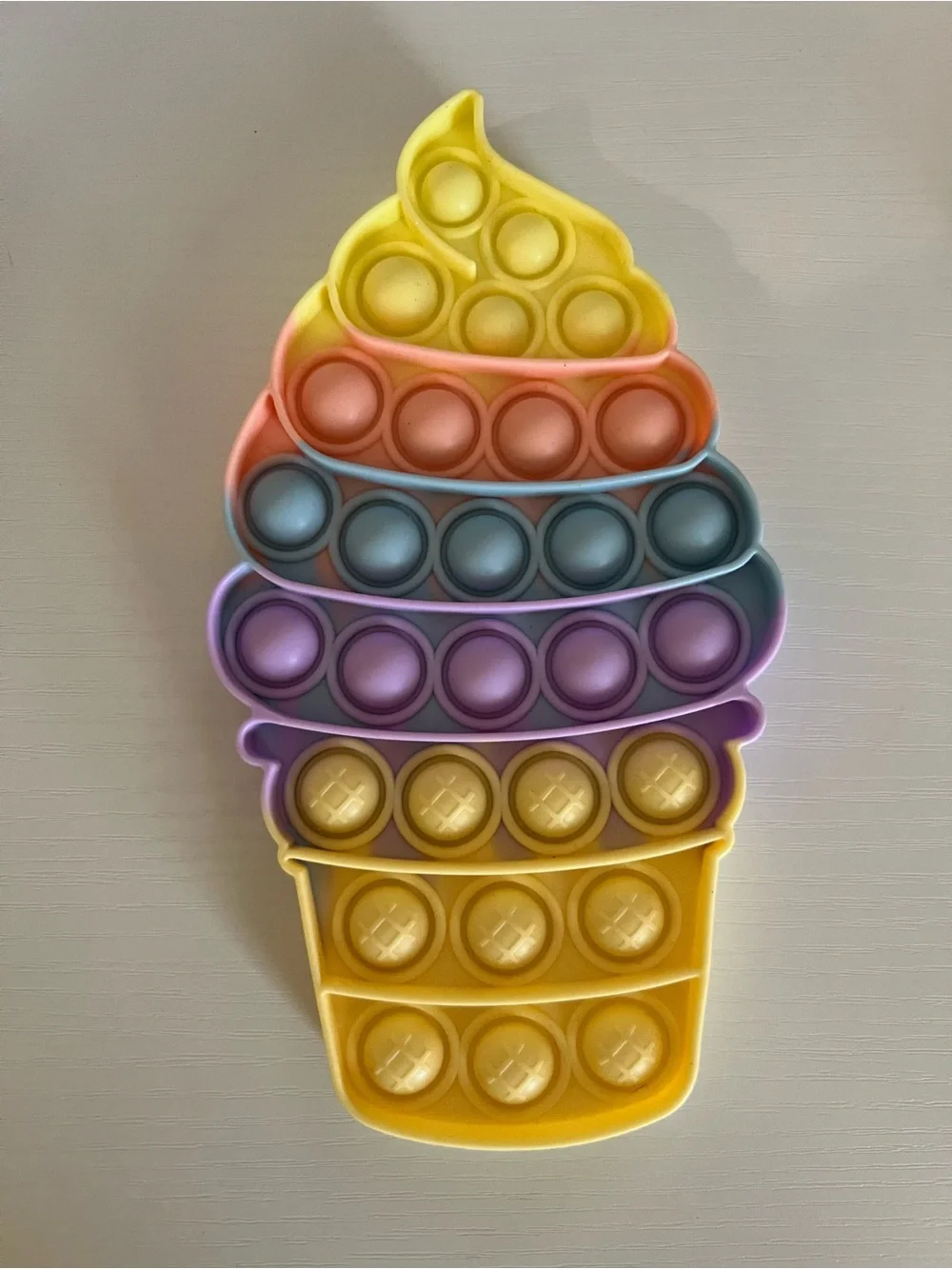 Rainbow Ice Cream Pop It Fidget Toy - Pastel Multi-Color
